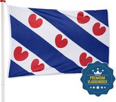 Friese vlag Friesland 150x225cm - Premium Kwaliteit - Geschikt voor buiten