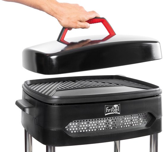 Fritel BBQ 3256 - Barbecue met deksel + 2000W + grilloppervlakte 40x36cm + afneembare grill - zwart van Fritel — afbeelding 4