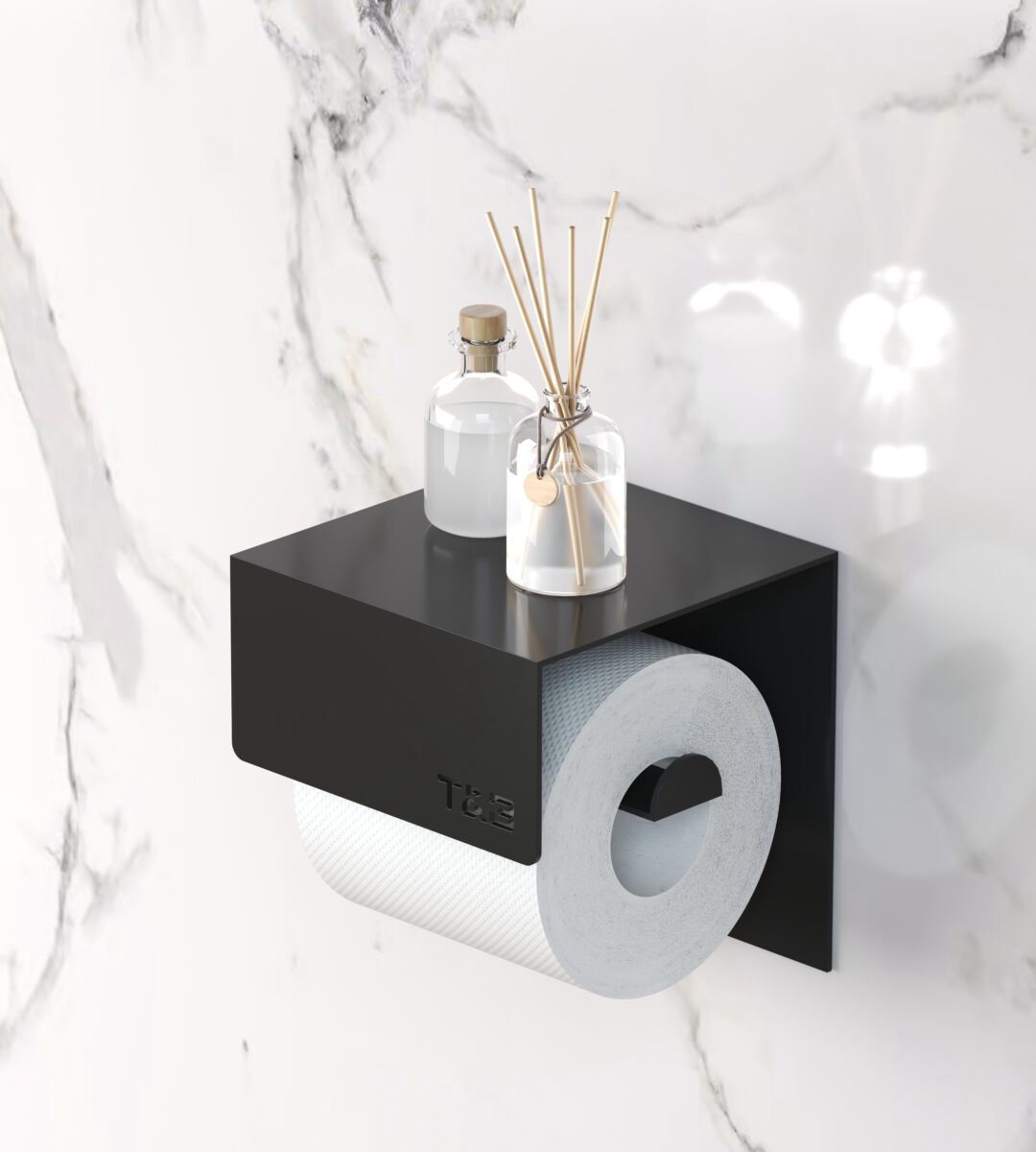 Nortiq T&B Toiletrolhouder - mat zwart