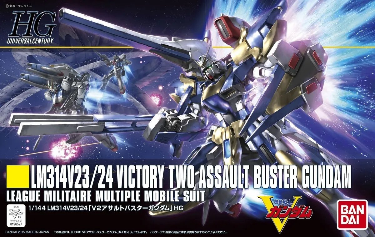 Bandai Gundam Victory High Grade Plastic Model Kit 1/144 V2 Assault Buster Gundam Model Kits