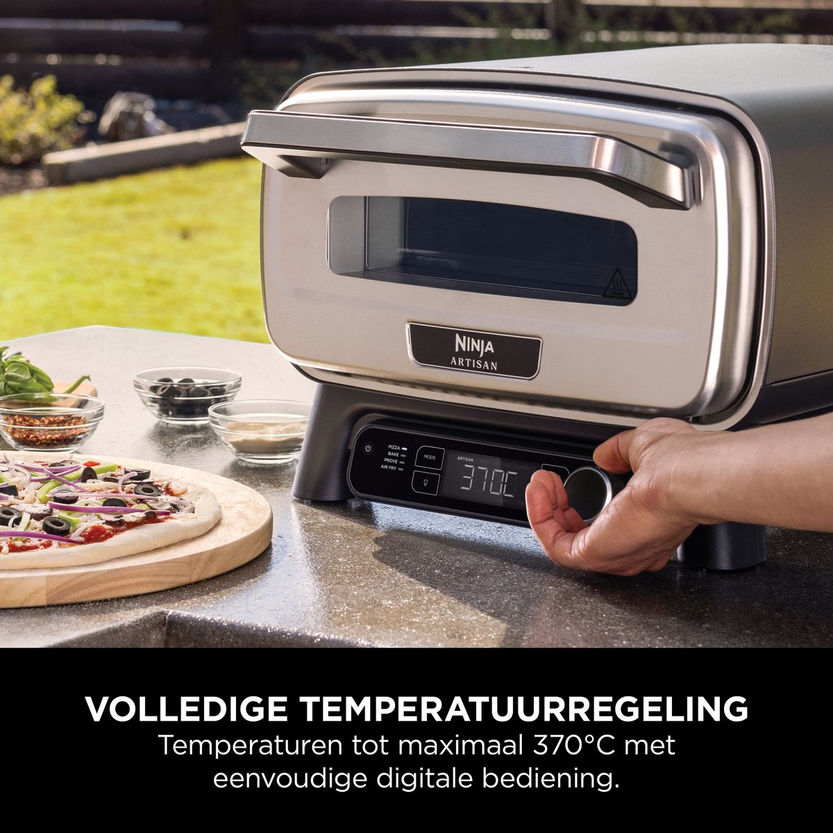 Ninja Artisan Elektrische Pizzaoven en Airfryer - Grijs - afbeelding 3