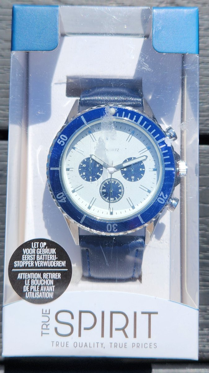 True Spirit - Horloge - Quarts uurwerk - Stainless steel achterkant - Krasbestendig glas - Nikkelvrij - Synthetische en metalen armband
