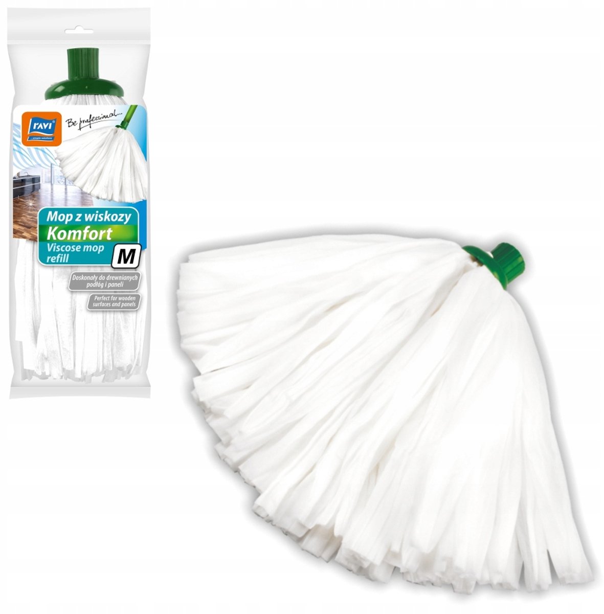 Ravi M-Serie - Viscose Mop Vulling - Paskowy - Wit - Maat M