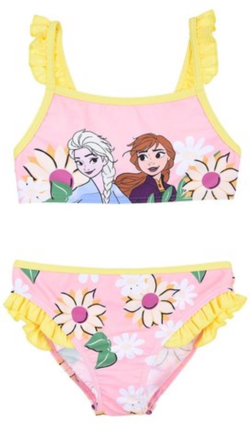 Disney Frozen Bikini - Anna en Elsa - Roze - Maat 122/128