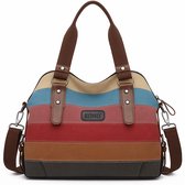 Sac à bandoulière Miss Lulu - Sac à main femme - Toile - Coloris (E1677)