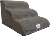 Caryota Hondentrap - 3 Treden Foam Opstapje - Loopplank voor Kleine Honden - Wasbare Hoes - Grijs