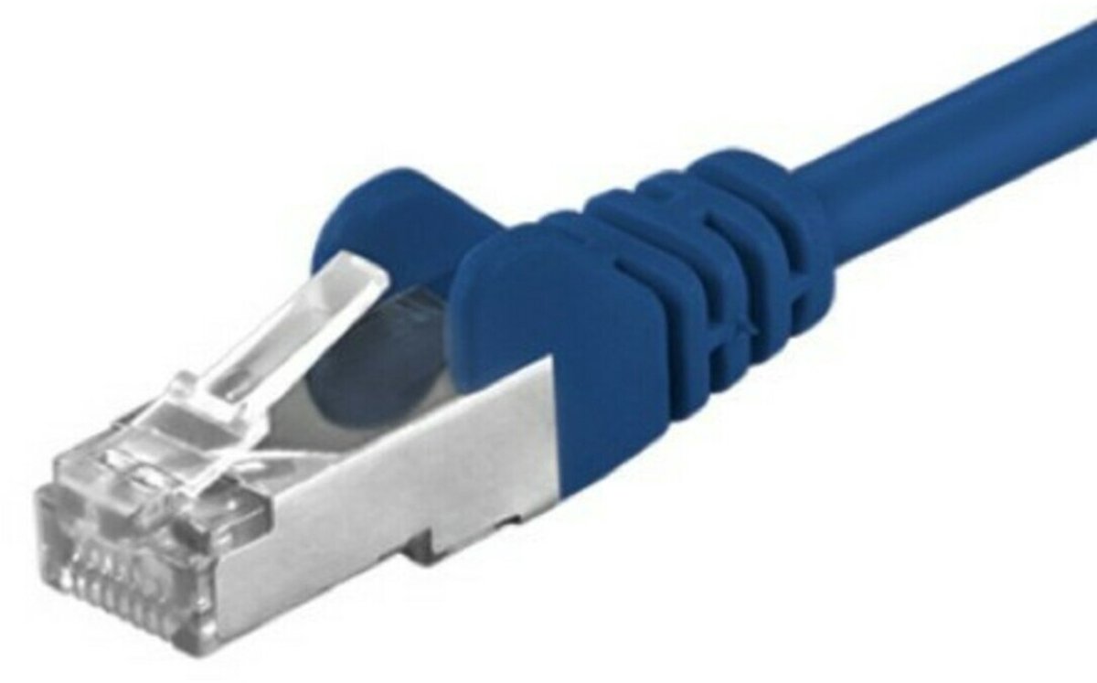 CAT5e FTP patchkabel - 2 meter blauw - netwerkkabel - internetkabel - UTP kabel - RJ45 - 1000 mbit/s