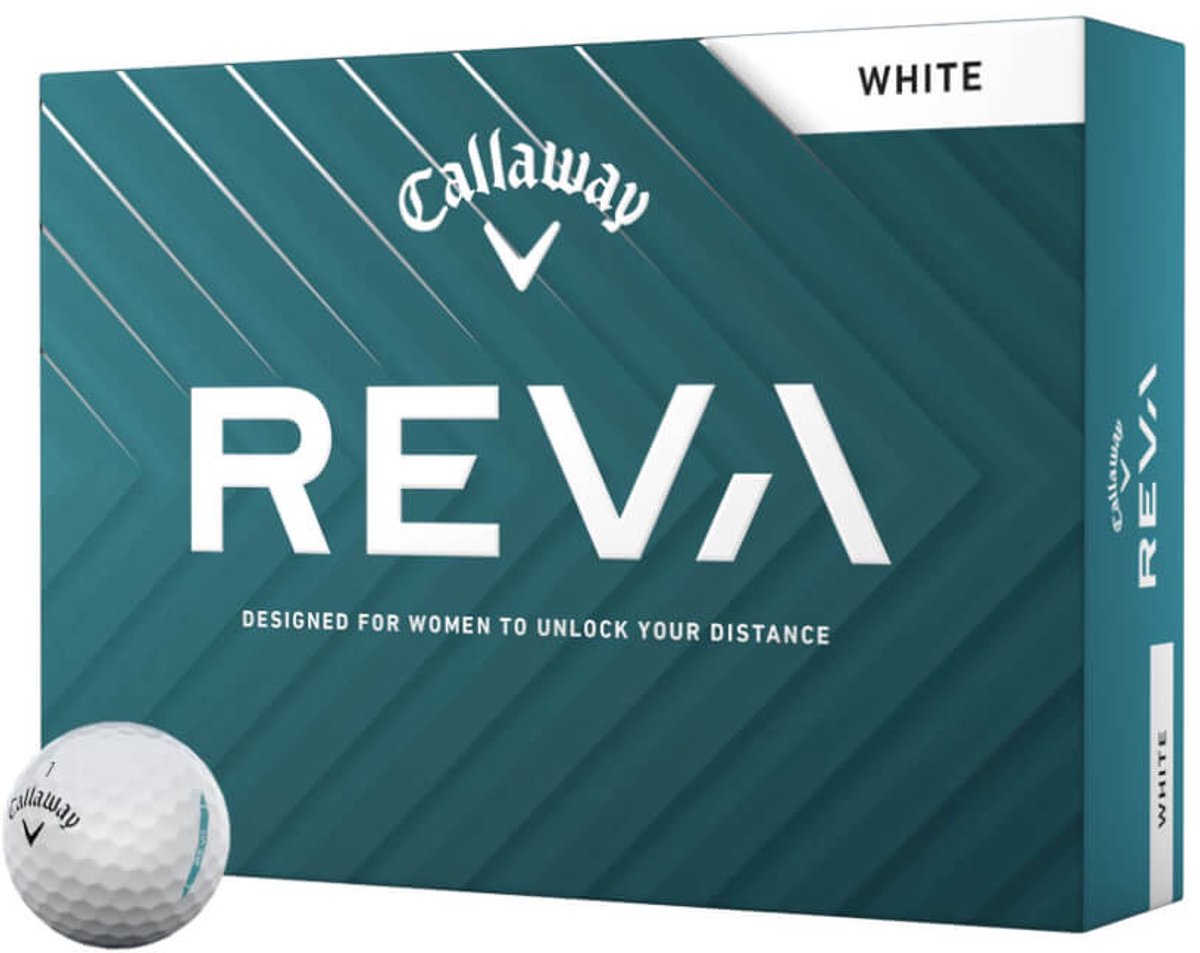 Callaway Reva Ladies Golfballen 2025 - Wit - 12 Stuks