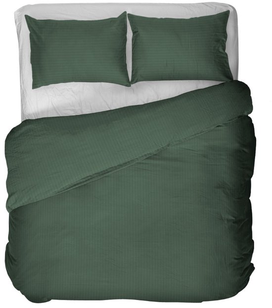 Kayori Elin Dekbedovertrek Katoensatijn - 240x200-220 cm +2 slopen - Lits-jumeaux - Donkergroen van Kayori — afbeelding 5