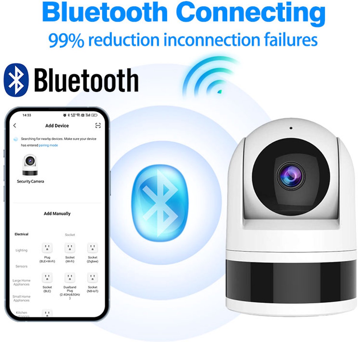 Smartlife + Tuya. Smart IP camera. Full HD camera. Full HD Smart system camera die in staat is om in Full HD kwaliteit beeld uit te zenden naar bijvoorbeeld je telefoon of tablet. – foto 8
