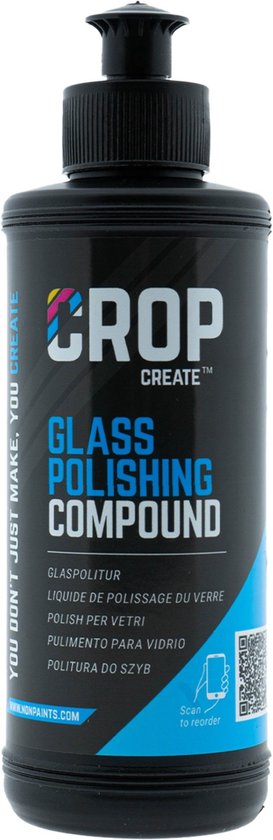 CROP Glas Polijstmiddel - 250 ml - Polijstpasta Koplampen Auto - Polijstset voor Krassen Verwijderen - Autopoets Product