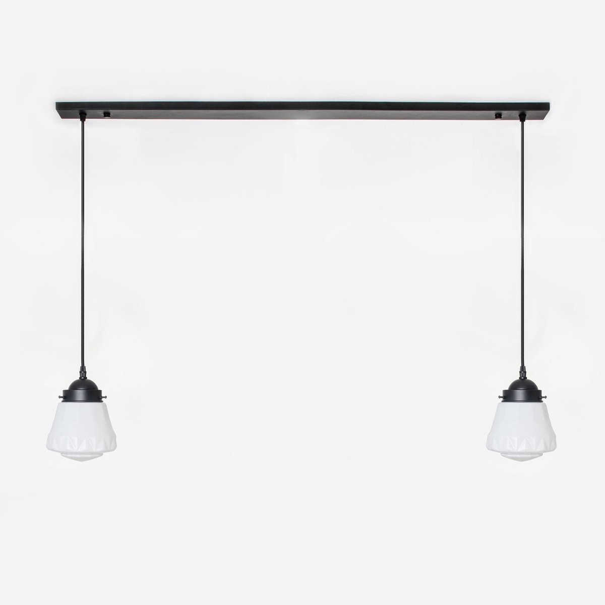 Coloured by Art 2 x Bold lampen aan plafondbalk Moonlight - Art Deco Trade Zwart