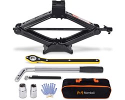 Membeli Autokrik - Complete, robuuste bandenwissel set - Garagekrik - Auto krik met draagvermogen 2000 kg - Gereedschapsset - Zwart