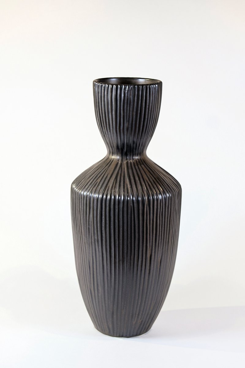 SKØNT Gunhilde, Perlehyacinth vaas in Hazelbrons – 36 cm hoog