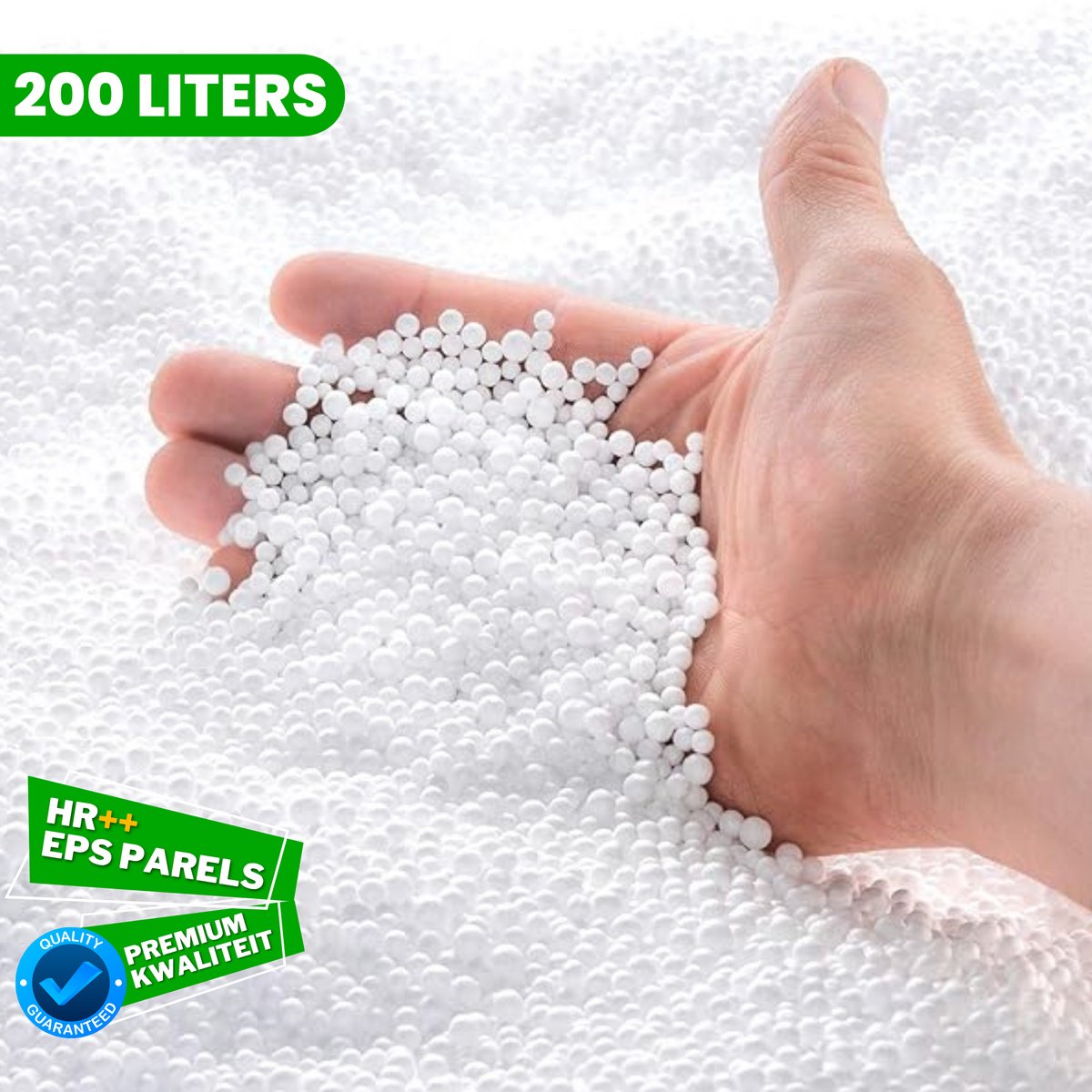 EPS Vulling 200 Liter-Navulling voor Zitzak-Poef -Kussen-Premium EPS Beads-Antistatisch-Reukloos-Voor Binnen-Buiten