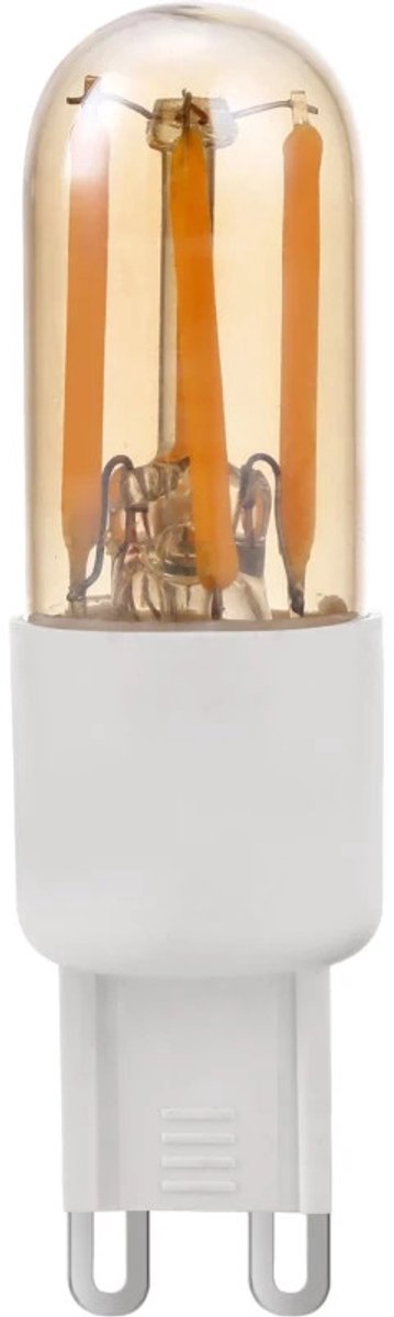 SPL G9 LED Lamp 3W Dimbaar - CRI 90 - Goud - Extra warm Wit - 240lm - LED Filament T18 Buislamp - Per Stuk - 2200K - 230 Volt - Premium lamp