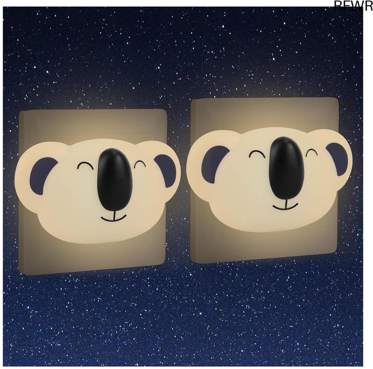 RFWR® Nachtlampje voor Kinderen met Schakelaar - 2 Stuks Koala Vormen - LED Wandlamp voor Kinderkamer