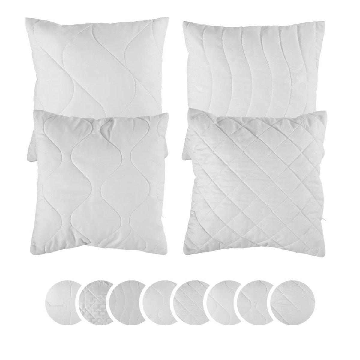 Bodyprotect 40 x 40 cm Sierkussen | Set van 4 | Kussen-Roulette | Binnenkussen | Gemaakt in de EU | Wasbaar tot 90 graden | Wit