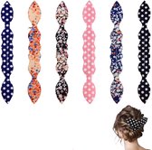 Chignon Magic - Outil de Cheveux - Lot de 6 - Chignon - Chignon donut - Chignon donut en éponge - Boucleur facile - Élastique à chignon - Créez le chignon parfait - Outil de Tuning - Créateur de Cheveux - Produit pour Chignon