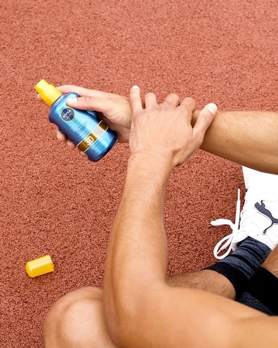 Nivea | 6 x SUN 200 ml zonnebrandspray SPF 30 | UV dry protect Sport | transparant spray