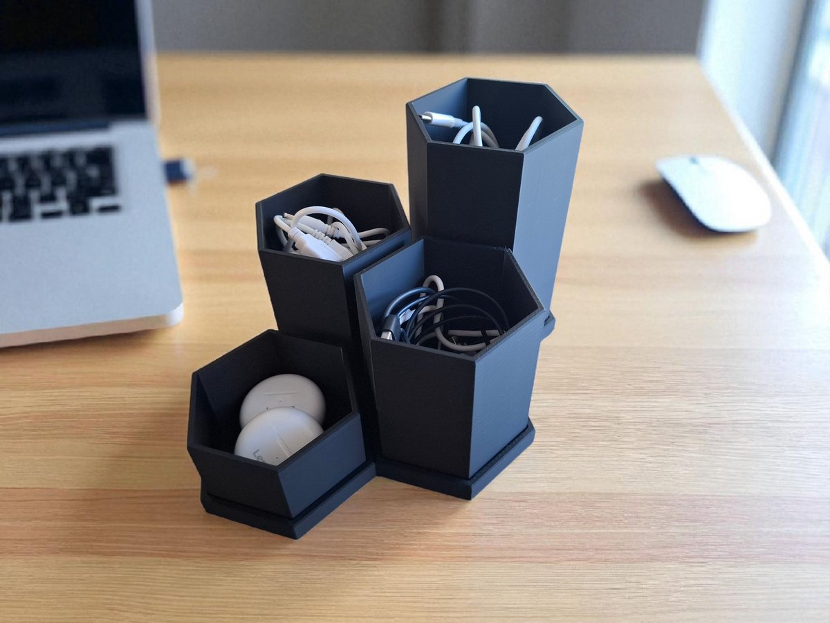 Modulaire organizer -- 4 hexagons -- stijlvol -- handig