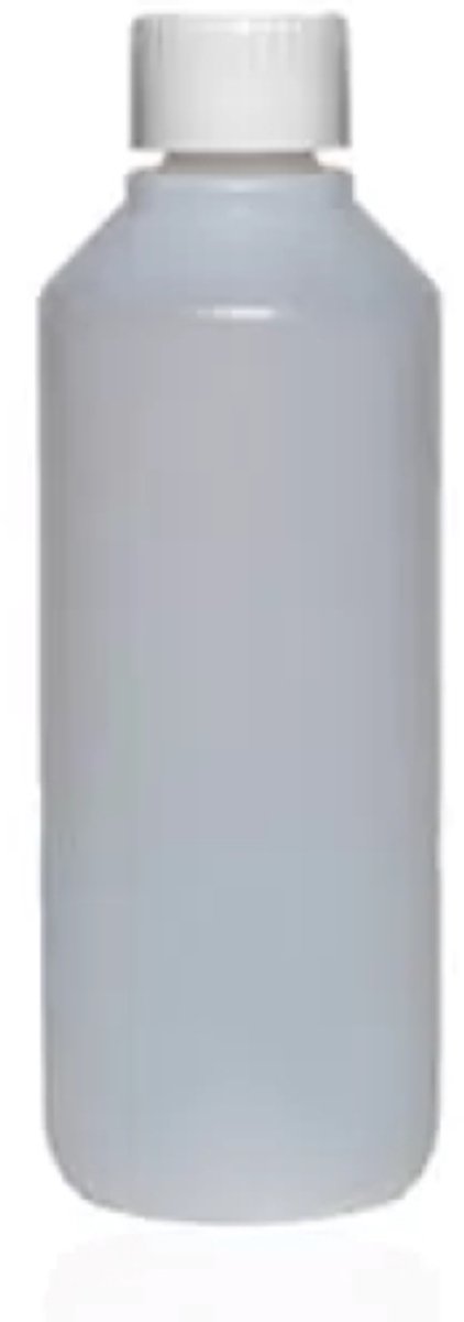 Fles 500 ml HDPE - transparant - set van 10 stuks - incl. dop