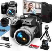 NBD S200 4K Vlogging Camera 16X Zoom compleet pakket met batterijen en geheugensticks