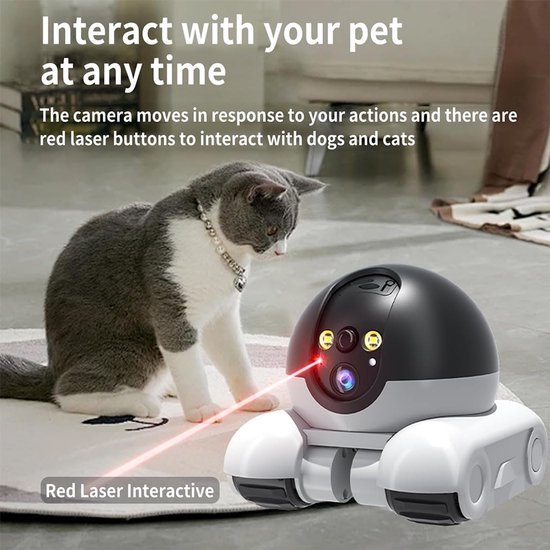 RFWR® Robotcamera met Dubbele Lens en Nachtzicht - 1080P Beveiligingscamera voor Binnen met App-bediening van Merkloos — afbeelding 5