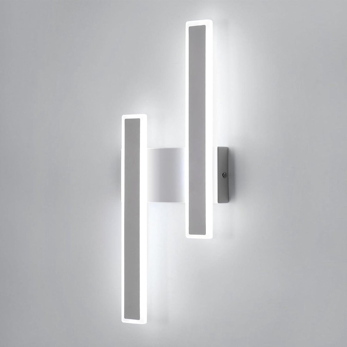 LED-wandlamp voor binnen, 32W, 3600lm, wit, modern, lang, acryl, voor woonkamer en slaapkamer, koelwit licht 6500K