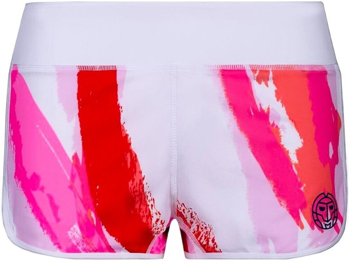 Bidi Badu Damesshort Hulda Tech 2-in-1 Wit/Rood 93188 Rood/Wit-M