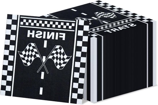 Zeynomax Servetten Voor Feestdecoraties 100 Stuks Geruite Vlag 