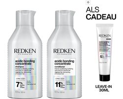 Redken Acidic Bonding Concentrate Duo + Cadeau - Shampoo 300ml & Conditioner 300ml + Leave-in 30ml Cadeau - Beschadigd Haar