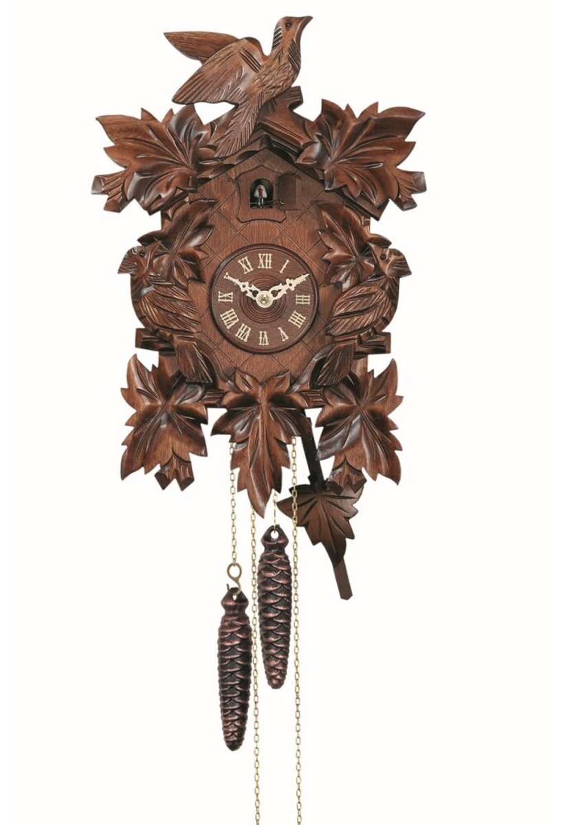 Engstler 632/8 - Koekoeksklok - 8-daags kettinguurwerk - Notenhout - 35 cm Bruin