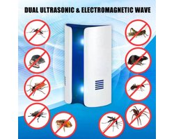 Ultrasone Ongediertebestrijder voor Binnen – Elektronische Verjager tegen Muizen, Insecten,Muggen, Spinnen & Vliegen | Milieuvriendelijk Anti-Ongedierte Apparaat Zonder Gif