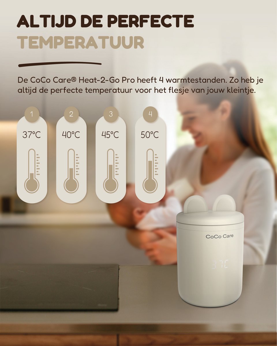 CoCo Heat-2-Go Pro - Draagbare Flessenwarmer thumbnail 5