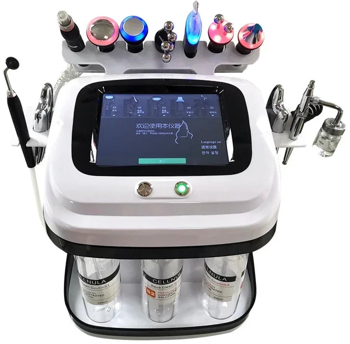 10-In-1 Water Zuurstof Peeling – Gezichtsreiniger – Huidverzorging – Peelingapparaat – Hydratatie – Zachte Peeling – Stimuleert Huidvernieuwing