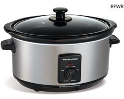 RFWR® Slow Cooker 3,5 liter - Ovale Keramische Slowcooker voor Gezinsmaaltijden
