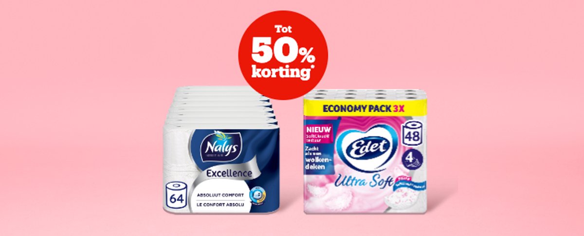 Tot 50% korting*