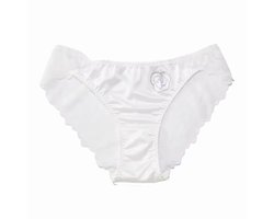 Satijnen Slip Dames - Sexy - Wit - Ondergoed - String - Lingerie - Maat L/XL