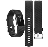 Bracelet en silicone Zwart pour Fitbit Charge 2 - Zwart - Bracelet sport - Grand - Magnifique bracelet pour Fitbit - CHPN