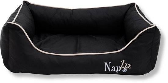 NapZZZ Hondenmand waterproof divan zwart L: 100 x 80 cm