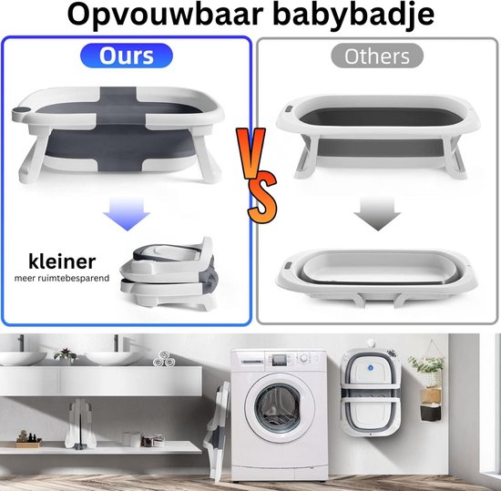 DailySupplies® Baby Badje met Standaard - Inklapbaar Bad - Zitbad - Bath Bucket van Merkloos — afbeelding 5