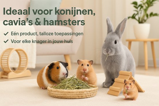 Weidehooi konijn – Hooi – Weidehooi – Knaagdierenvoer – Hamstervoer – Cavia voer – Konijnenvoer – 5kg Flamingo Snack Weidehooi