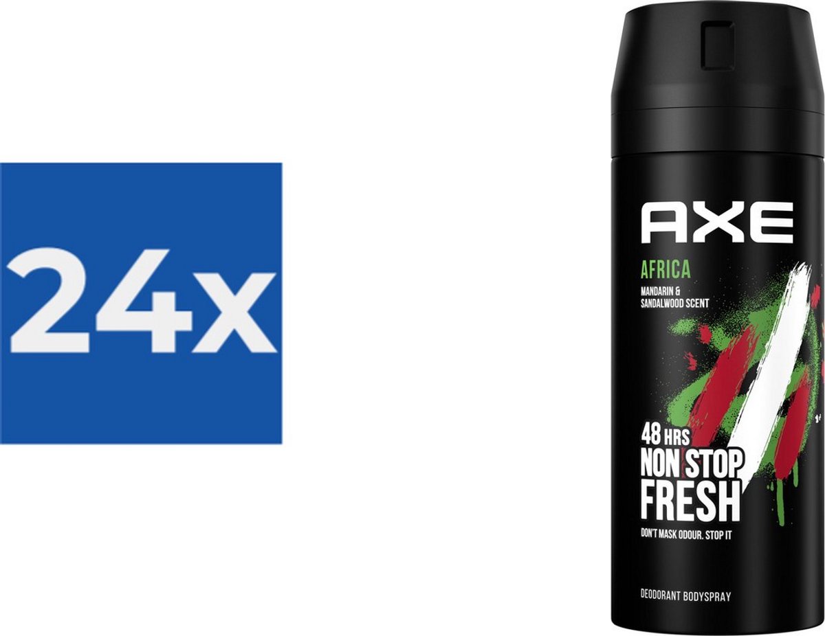 Goedkoopste Axe - Deodorant - Spray - Africa - 150ml x 24