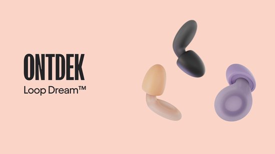 Loop Dream-slaapoordopjes – Flexibele siliconen/traagschuimen oordopjes voor slaapcomfort | Heerlijke oordopjes die snurkgeluiden blokkeren | Oordopjes om te slapen | 27 dB (SNR) geluidsdemping