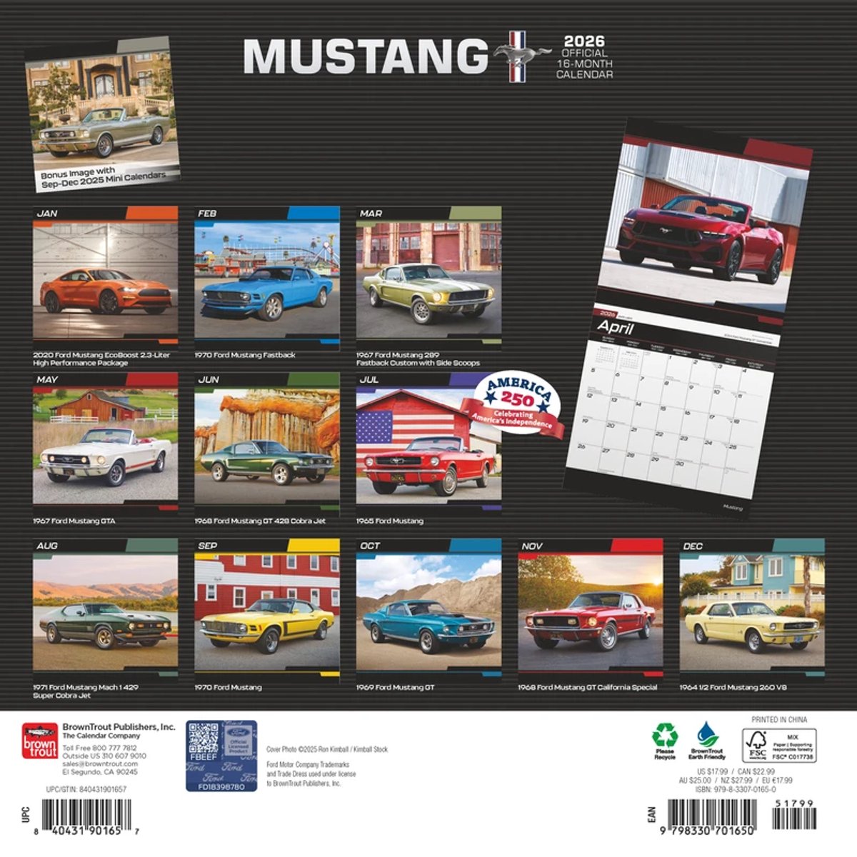 Mustang Kalender 2026