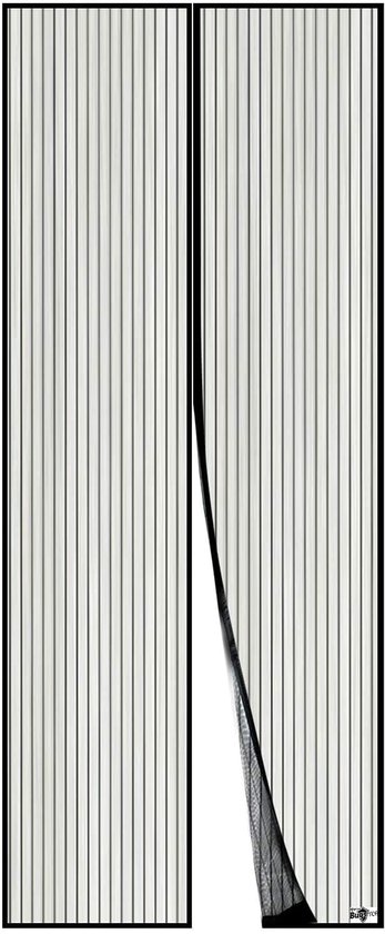 Omkeerbaar magnetisch muggennet, 140 x 250 cm, zwart, glasvezel