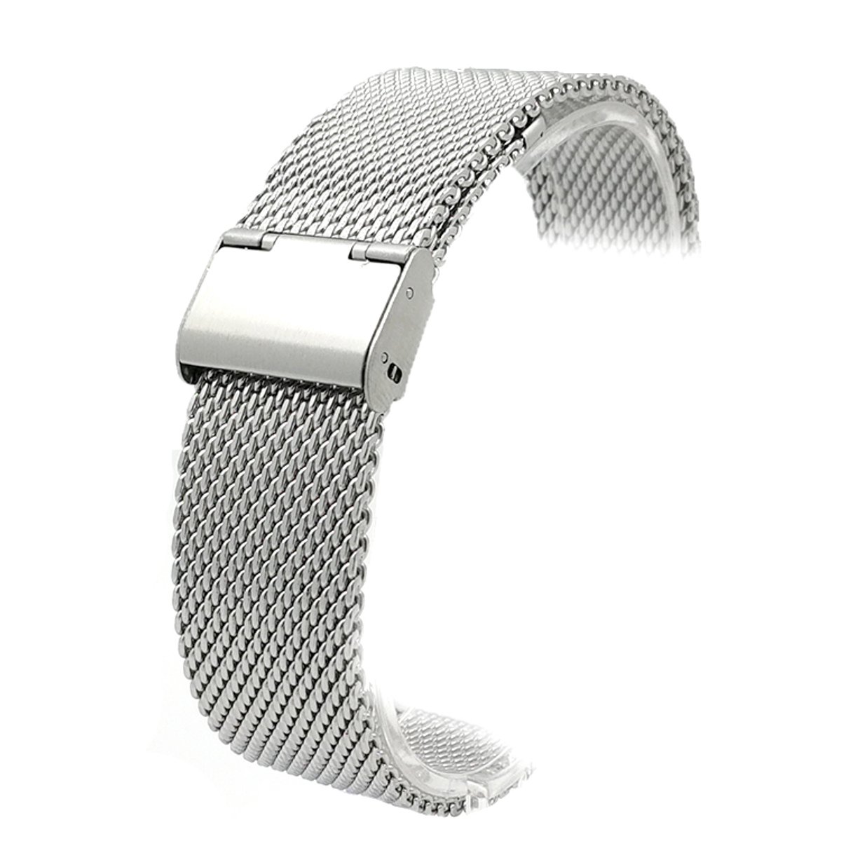 Milanese horlogeband - roestvrij Staal - zelf te bevestigen - 22mm - easy exchange bandpennen
