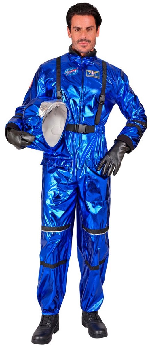Astronaut Jumpsuit Heer Metallic - Blauw - Maat L