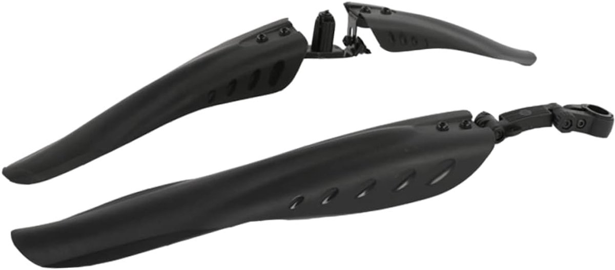 Fiets Spatbordenset-2x Spatbord Fiets/ Mountainbike - 24/ 29" - Verstelbaar - met Bevestigingsmateriaal - voorwiel & achterwiel -Zwart
